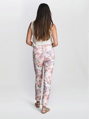 Gina Bacconi Pink Christie Reversible Stretch Floral Print Jeans - Image 2 of 5