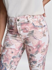 Gina Bacconi Pink Christie Reversible Stretch Floral Print Jeans - Image 4 of 5