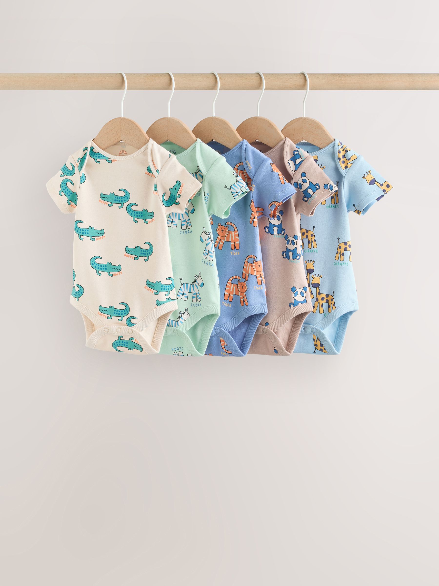 Multi-ShortSleeveBabyBodysuits5Pack
