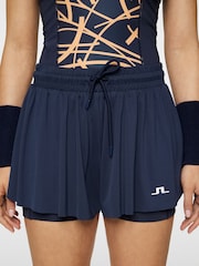 J.Lindeberg Navy Tennis Paulina Jersey Shorts - Image 4 of 7