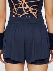 J.Lindeberg Navy Tennis Paulina Jersey Shorts - Image 5 of 7