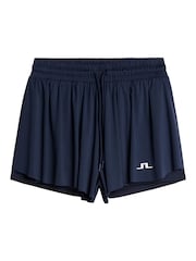 J.Lindeberg Navy Tennis Paulina Jersey Shorts - Image 6 of 7