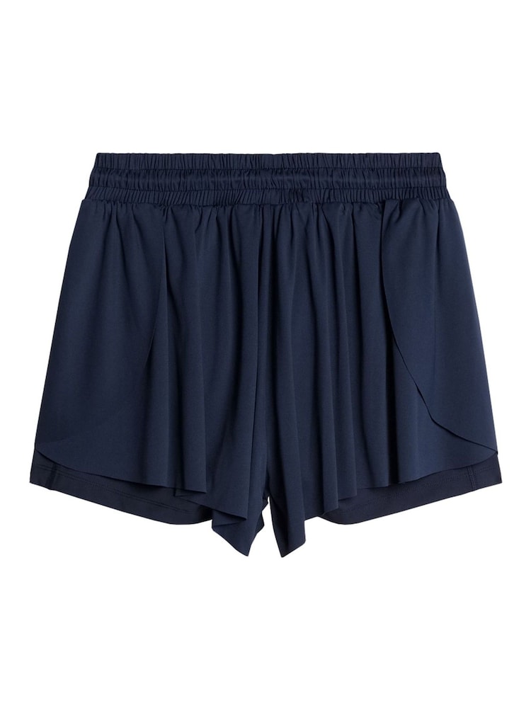 J.Lindeberg Navy Tennis Paulina Jersey Shorts - Image 7 of 7
