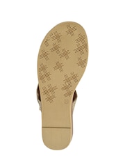 Pavers Gold Buckled Toe Post Sandals - Image 5 of 5