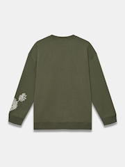 Mint Velvet Green Flower Sweat Top - Image 8 of 8