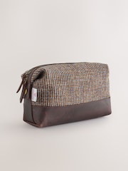 Brown Harris Tweed Washbag - Image 1 of 7