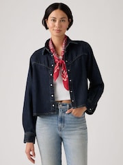 Levi's Dark Blue Logan Tencel Shirt - Image 1 of 4