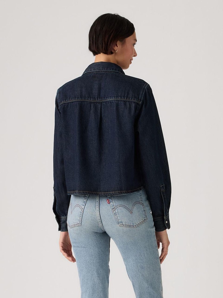 Levi's Dark Blue Logan Tencel Shirt - Image 2 of 4