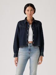 Levi's Dark Blue Logan Tencel Shirt - Image 4 of 4