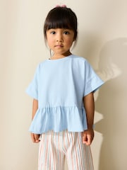 Blue Short Sleeve Peplum T-Shirt (3mths-7yrs) - Image 1 of 7