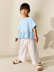Blue Short Sleeve Peplum T-Shirt (3mths-7yrs) - Image 3 of 7