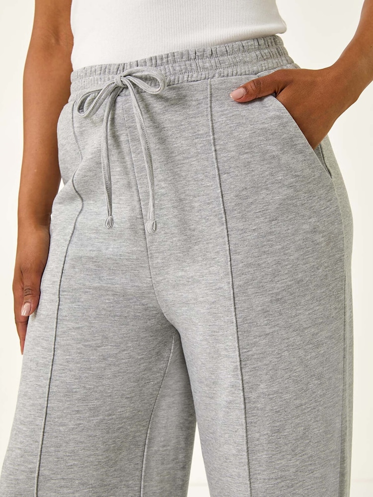 Roman Grey Petite Pintuck Tie Front Joggers - Image 5 of 5