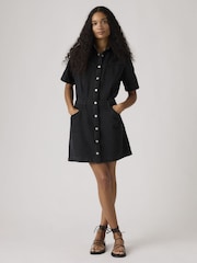 Levi's® Black Denim Short Sleeve Logan Western Dress - Image 4 of 6