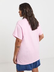 Simply Be Pink Embroidered T-Shirts 2 Pack - Image 6 of 7