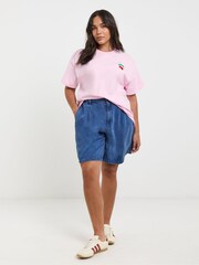 Simply Be Pink Embroidered T-Shirts 2 Pack - Image 7 of 7