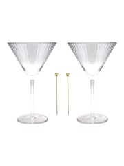 Portico Designs Art of Hosting Martini Cocktail Glasses Set - Image 3 of 5