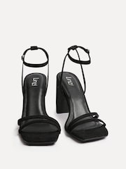 Linzi Black Gesture Strappy Block Heel Sandals - Image 3 of 5
