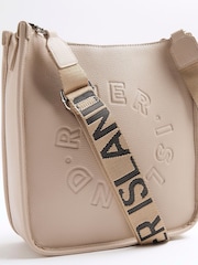 River Island Beige Logo Messenger Bag - Imagem 4 de 6