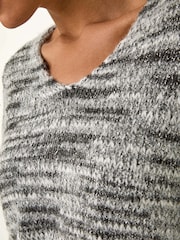 Roman Black Shimmer V-Neck Knitted Jumper - Image 5 of 5