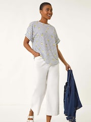 Roman Blue Stripe Lemon Printed T-Shirt - Image 3 of 5