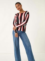 Roman Black Wave Print Knit Jumper - Image 4 of 5