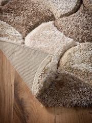 Origin Rug Collection. Neutral 3D Scallop Shaggy Rug - Image 2 of 5