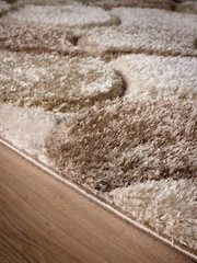 Origin Rug Collection. Neutral 3D Scallop Shaggy Rug - Image 3 of 5