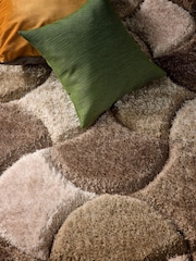 Origin Rug Collection. Neutral 3D Scallop Shaggy Rug - Image 4 of 5