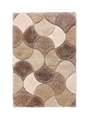 Origin Rug Collection. Neutral 3D Scallop Shaggy Rug - Image 5 of 5