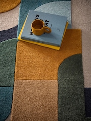 Origin Rug Collection. Blue Retro Deco Rug - Image 5 of 5