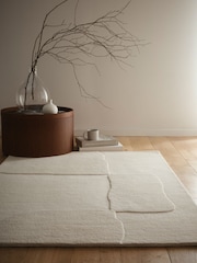 Origin Rug Collection. Cream Sculptured Boulder Rug - Image 1 of 5
