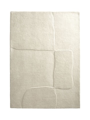 Origin Rug Collection. Cream Sculptured Boulder Rug - Image 5 of 5