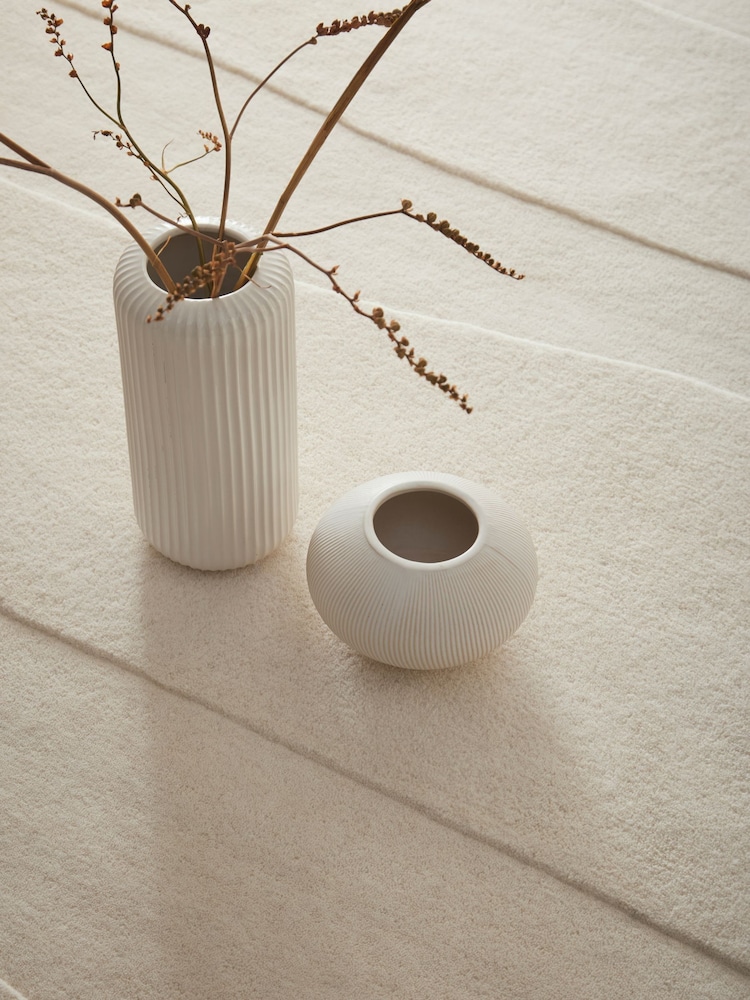 Origin Rug Collection. Cream Sculptured Rock Rug - Image 2 of 5