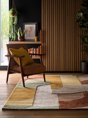 Origin Rug Collection. Tan Retro Deco Rug - Image 1 of 5