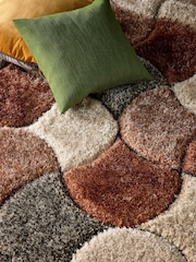 Origin Rug Collection. Terracotta 3D Scallop Shaggy Rug - Image 2 of 5