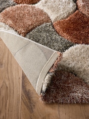 Origin Rug Collection. Terracotta 3D Scallop Shaggy Rug - Image 3 of 5