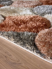 Origin Rug Collection. Terracotta 3D Scallop Shaggy Rug - Image 4 of 5