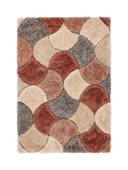 Origin Rug Collection. Terracotta 3D Scallop Shaggy Rug - Image 5 of 5