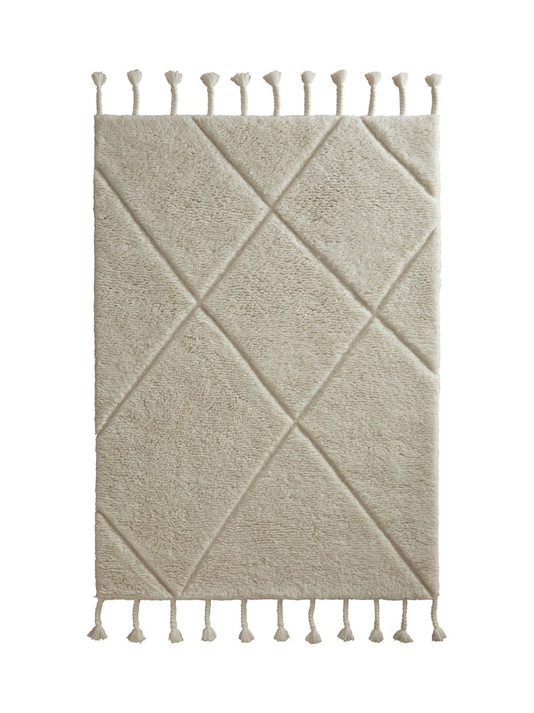 Origin Rug Collection. Ivory Berber Diamond Rug - Image 5 of 5