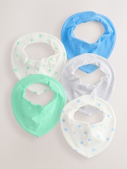 Blå/grøn - Baby Dribble BIBS 5 Pakke - Billede 1 af 8