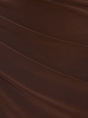Adrianna Papell Jersey Column Brown Gown - Image 3 of 6