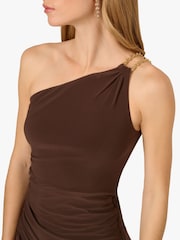 Adrianna Papell Jersey Column Brown Gown - Image 5 of 6