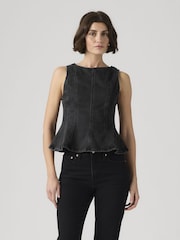 Levi's® Leighton Denim Peplum Top - Imaginea 1 din 3