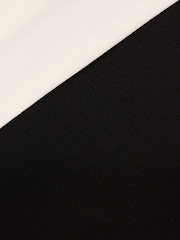 Adrianna Papell Colour Block Crepe Bow Black Gown - Image 3 of 6