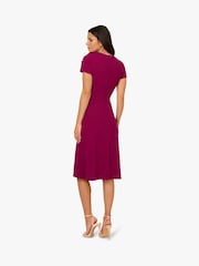 Adrianna Papell Purple Ruffle Bodice Midi Dress - Image 2 of 6