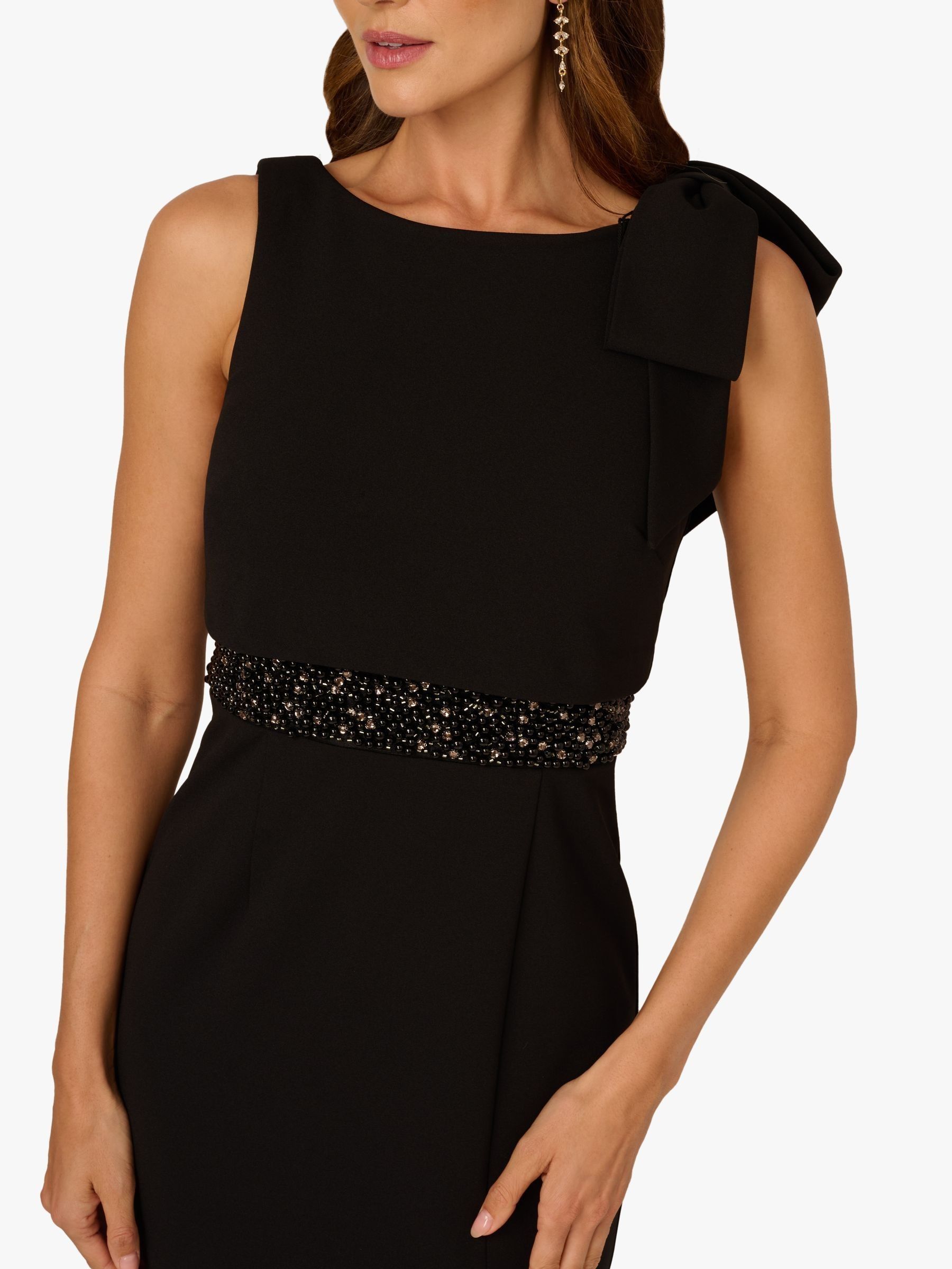 【海外限定】AdriannaPapell ドレス☆Crepe Popover Bead Black Buy Adrianna Papell Crepe Popover Bead Black Gown from Next