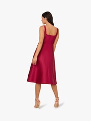 Adrianna Papell Red Mikado Petal Dress - Image 2 of 6