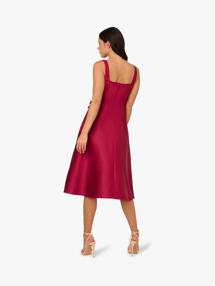 Adrianna Papell Red Mikado Petal Dress - Image 2 of 6