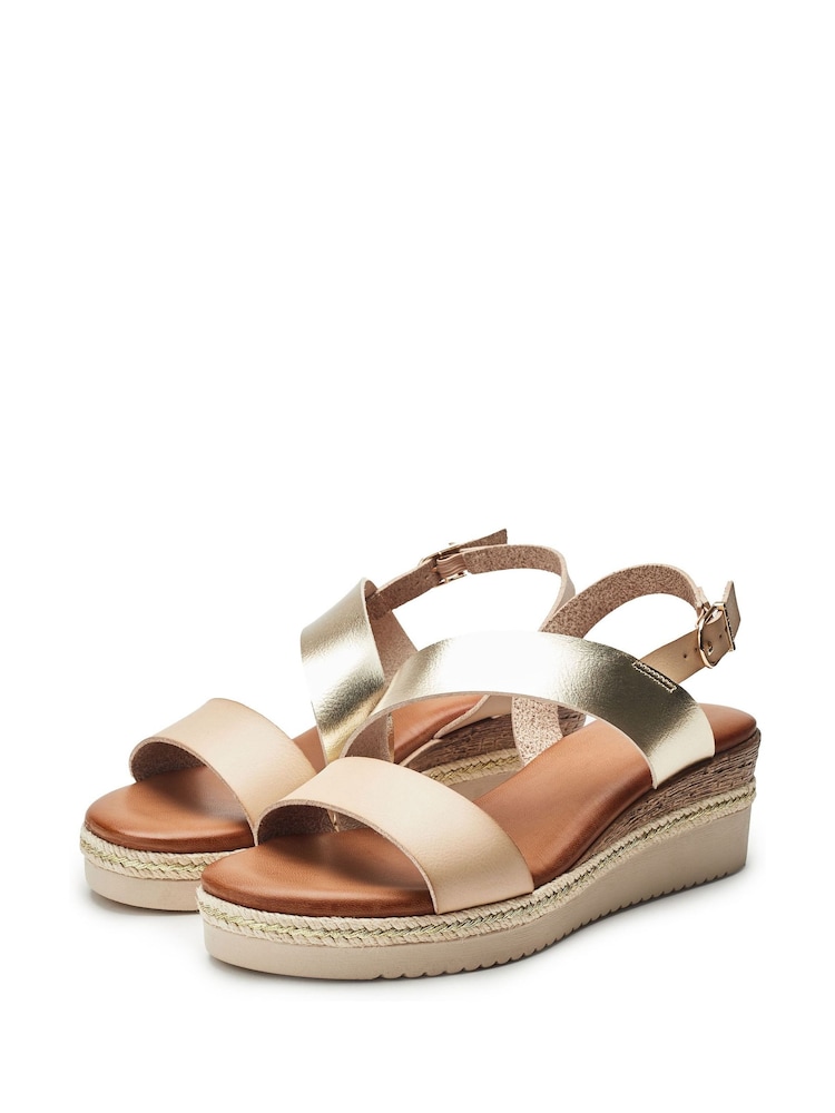 Moda in Pelle Joani Cross Strap Upper Sling Back White Sandals - Image 2 of 4
