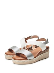 Moda in Pelle Joani Cross Strap Upper Sling Back White Sandals - Image 2 of 4